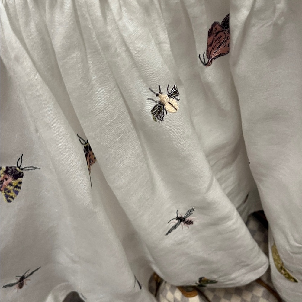 Zimmermann Jeannie White Maxi Dress with Multicolor Butterfly Embroidery - Picture 5 of 8